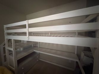 Bed loaf frame  with desk