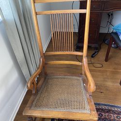 Rocking Chair With Caned Seat