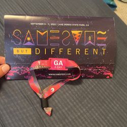 Same Same But Different 2022 Ssbd 3 Day Pass