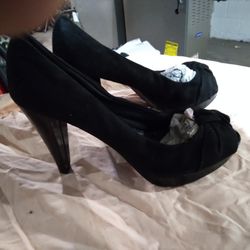 BG Greagory Black Open Toe Soze 8.5 W/ 3" Heel