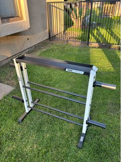 Weights gym equipment all purpose storage rack $70 firm