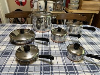 Revere Ware Copper Bottom Cookware Set 