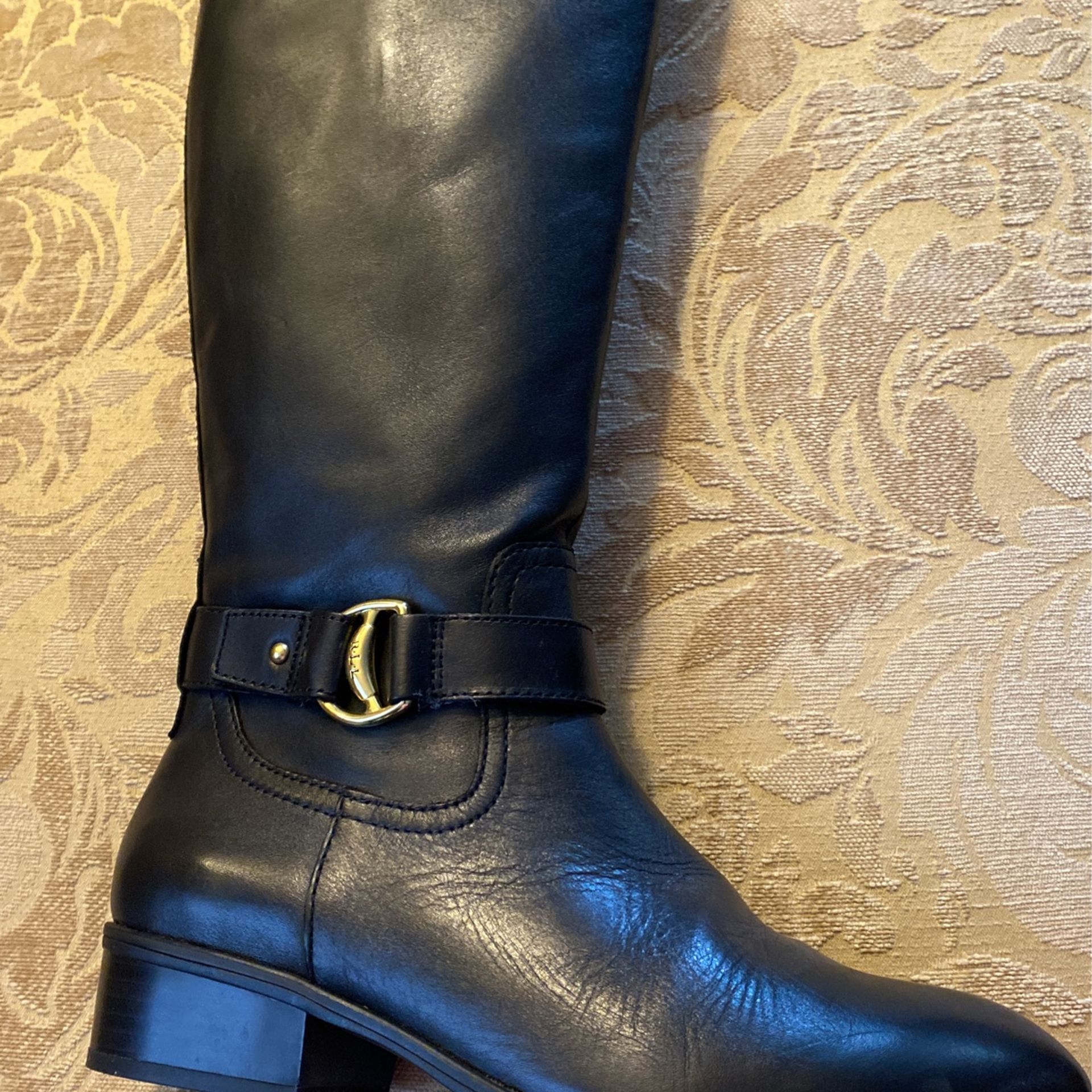LAUREN RALPH LAUREN  Micah Black Riding women’s Boots Sz. US 8.5