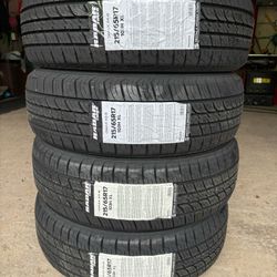 (4) - 215/65/17 Radar Dimax AS-8 Tires