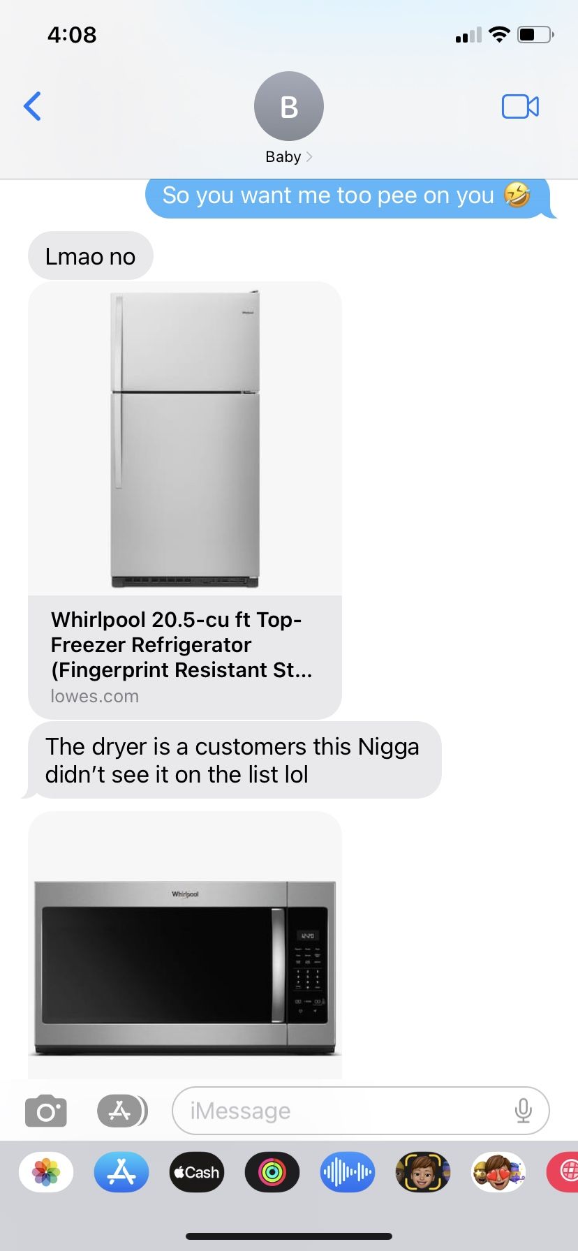 Refrigerator  and Microwave 