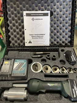 Greenlee IntelliPUNCH Battery Powered Knockout Punch Driver Took Kit