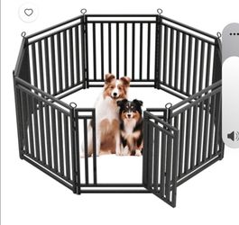 Puppy and dog Playpen  Fence  Outdoor  thickened  metal tube. 30"  H 8 panels.