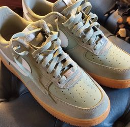 👟 Nike Air Force 1 Low Top Men's Sneakers Green/White Gum Rubber Sole