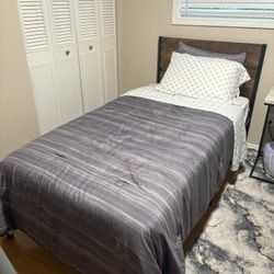 Twin Bed Frame (optional mattress)