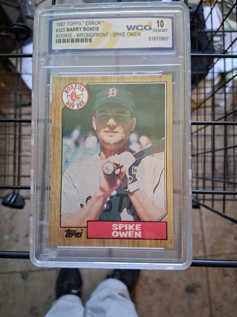 Barry Bonds Error Card 1987 Rookie Graded 10