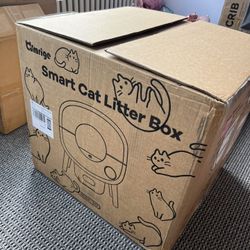 Automatic Cat Litter Box Self Cleaning Cat Litter Box: Extra Large Automatic Litter Box for Multiple Cats, Odor-Free, App-Controlled, Ambient Light Wa