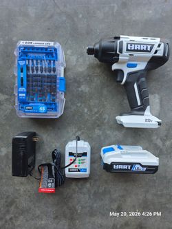 Impact Drill 20v kit, Impact Bits and Battery