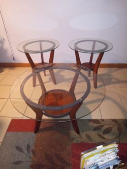 Living room middle table and 2 side tables
