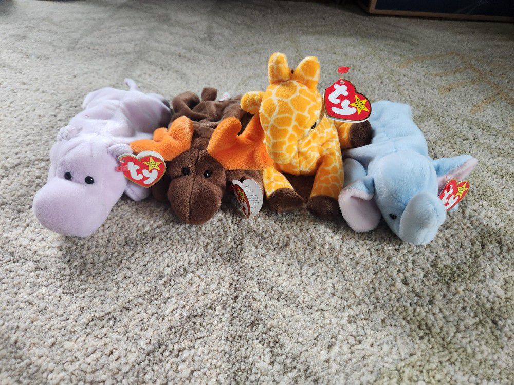 Beanie Babies - Lot of 4 Animals 