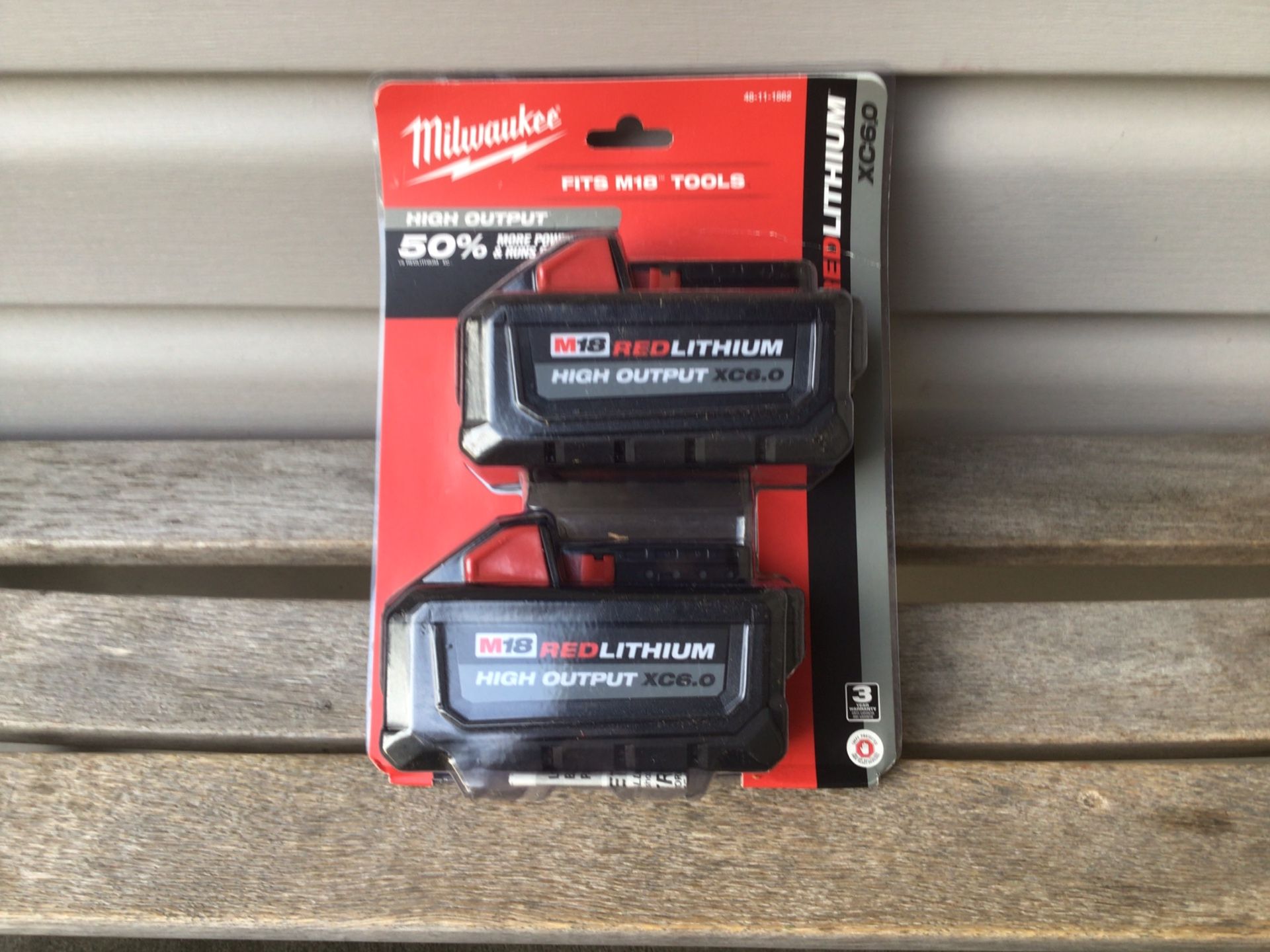 2PK Milwaukee M18 HIGH OUTPUT Batteries 6.0.  Brand NEW.  NUEVO.