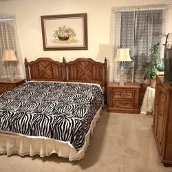 7 Piece Solid Wood Cal King Bedroom Set