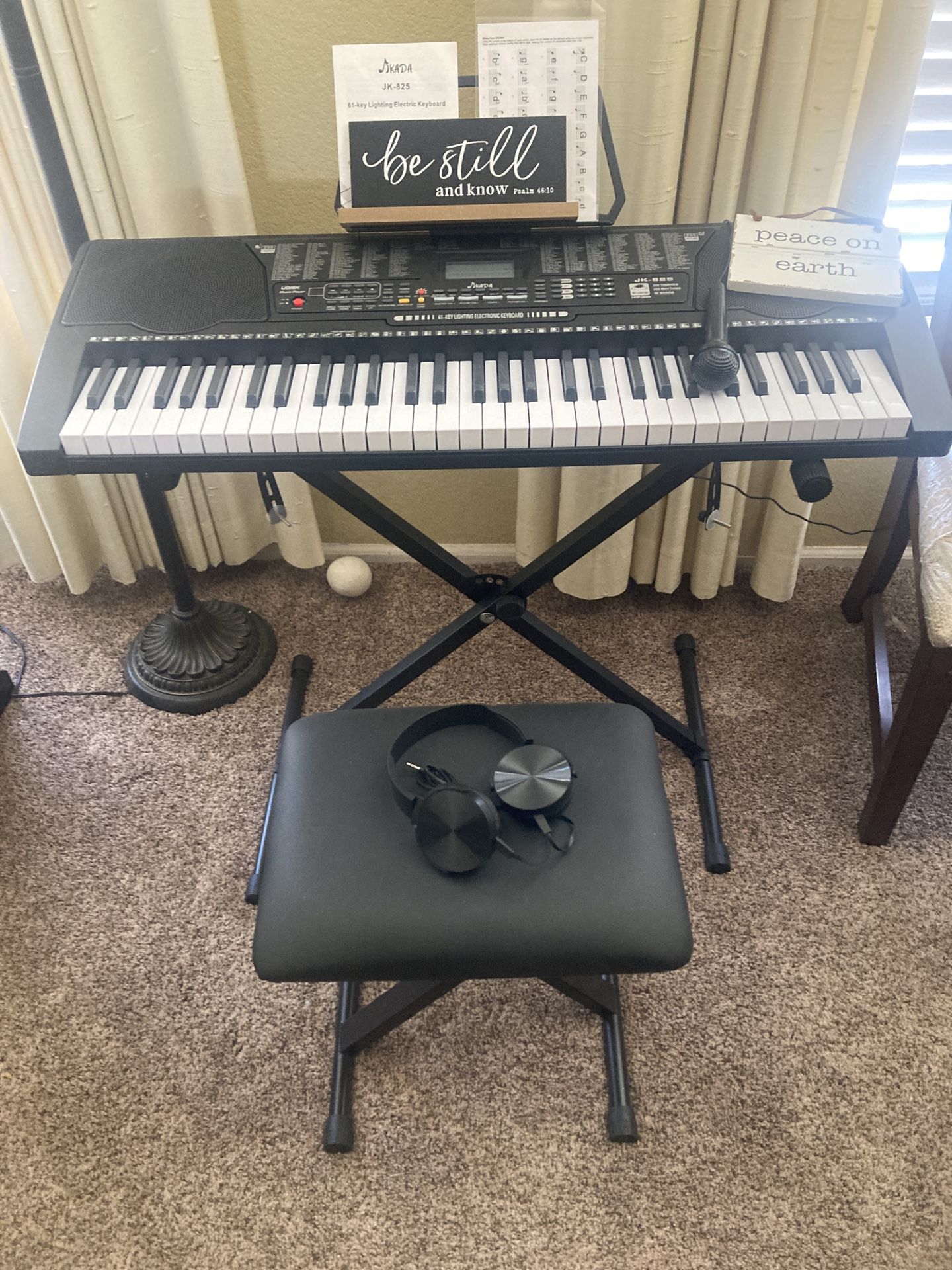 KADA JJ 825 61 Key Electronic Key Board Piano