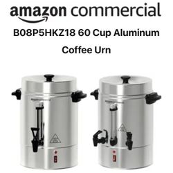 Amazon Commercial Aluminum 20 to 60 Cups Coffee Urn BO8P5HKZ18 Stainless Brand NEW in Box 