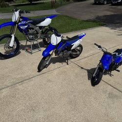2020 YZ250F, 2021 TTR110, 2022 PW50 - Prices In description