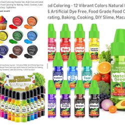 BRAND NEW 3 pack Natural food coloring 