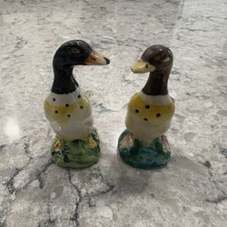 Antique Duck Salt and Pepper Shakers 