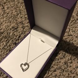 3 Diamond Heart Necklace