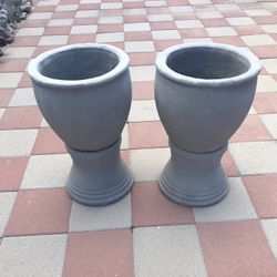 New Flower Pots Made Out Of Cement 