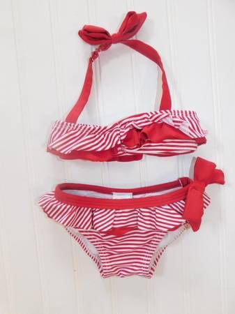 Gymboree Baby Girls 0-3 Months Venice Sweetie 2 Pc Swimsuit Bikini