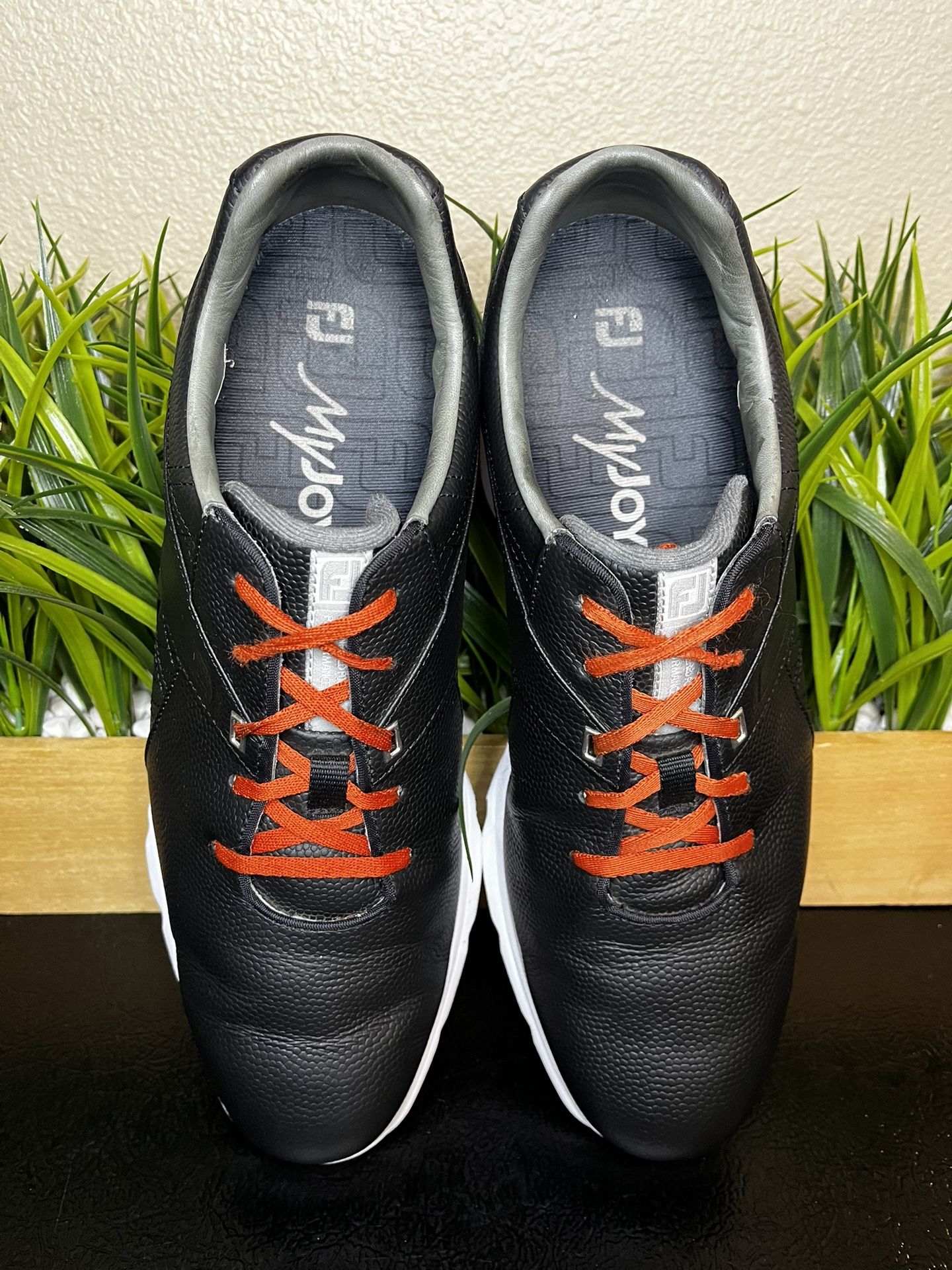 FootJoy Golf Cleats Black Orange