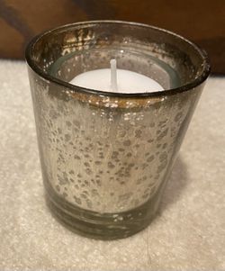 Silver Mercury Glass Votive