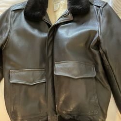 L L Bean Leather Jacket “L”