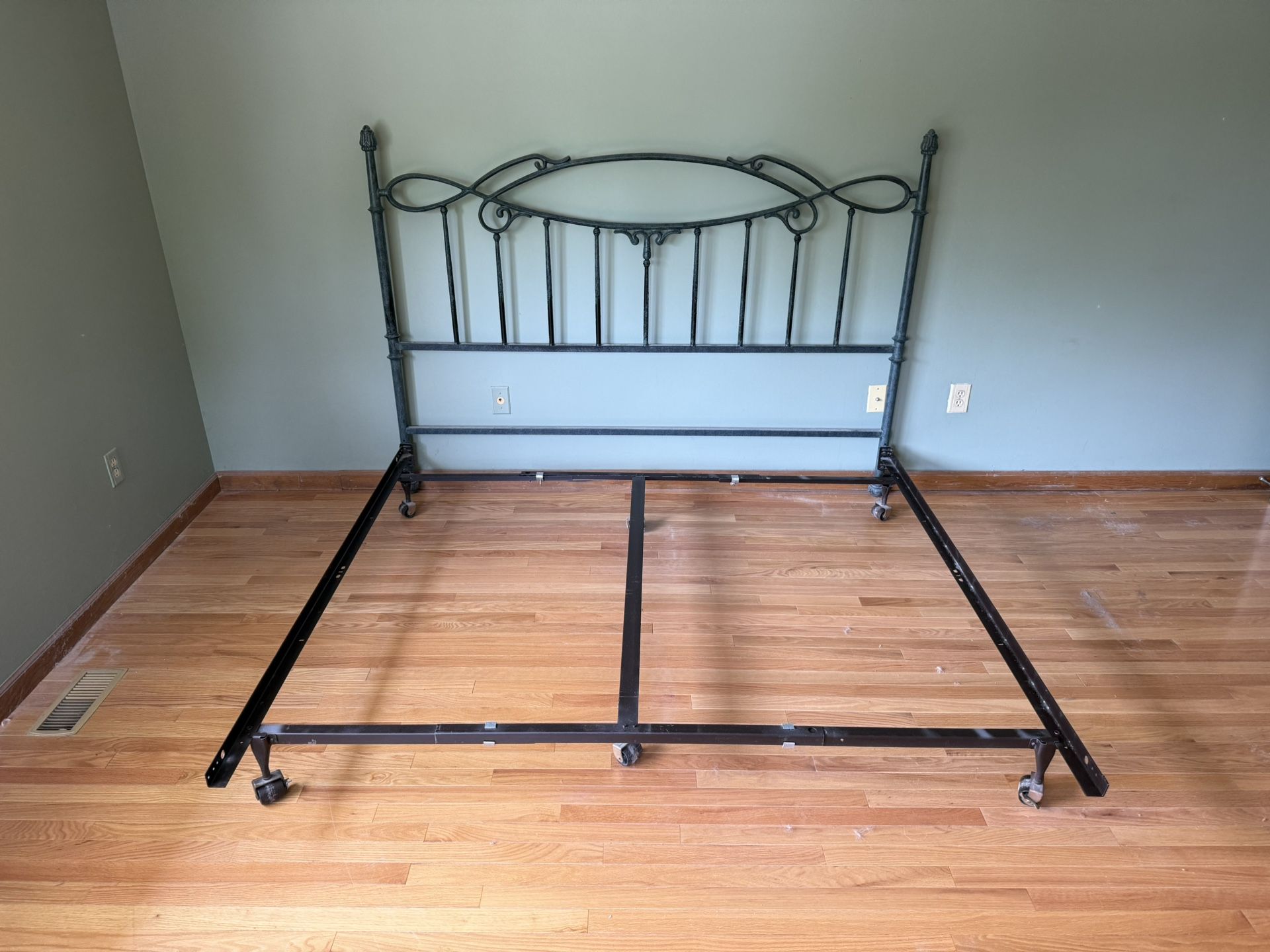 Nice Wrought Iron Copper Style King Headboard With Frame