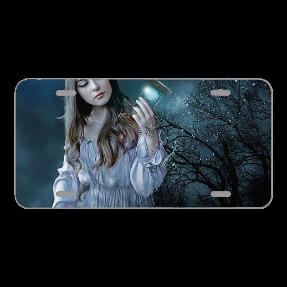 License Plate Novelty Car Front Gothic Fantasy Dark Woman Female