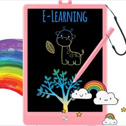 LCD Writing Tablet Doodle Board, 10inch Colorful Drawing Tablet Writing Pad, Girls Gifts Toys for 3 4 5 6 7 Year Old Girls Boys (Pink)