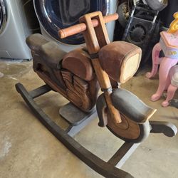 Solid Vintage Wood Rocking Chairs