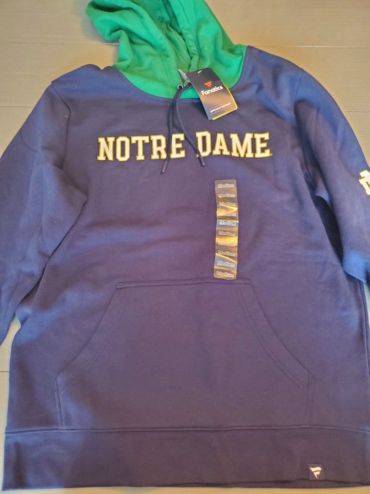Notre Dame Fanatics Men's Size Medium Hoodie