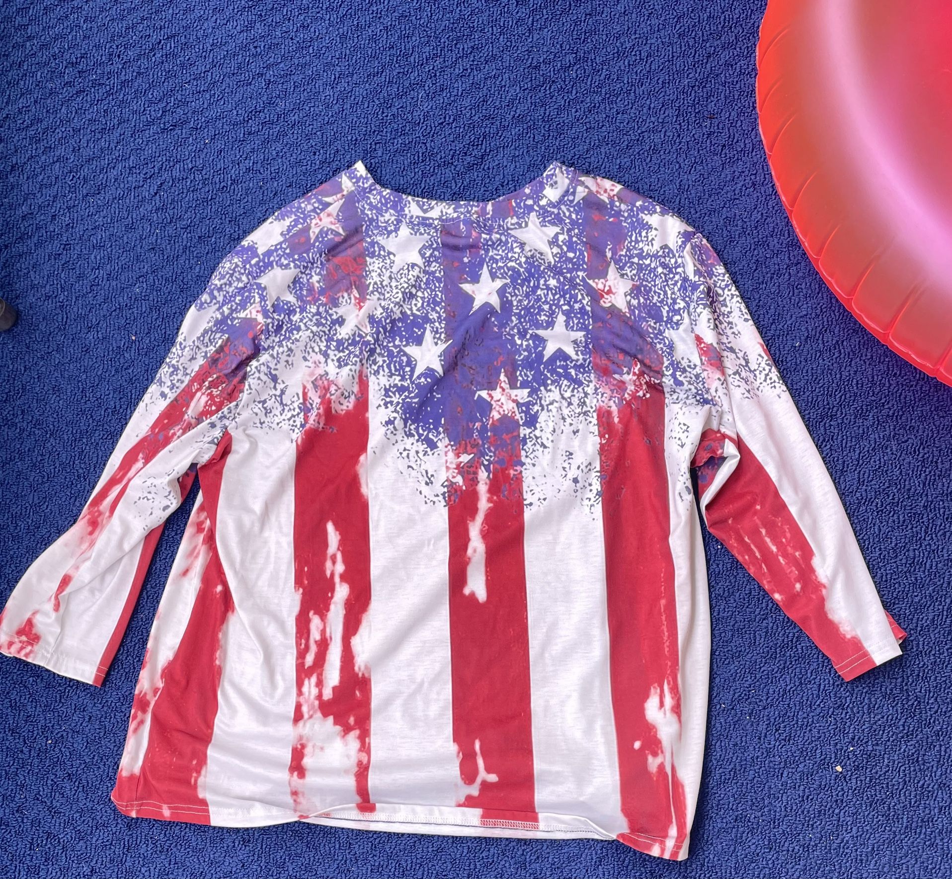 Women’s Blouse, Red White And Blue Fourth Of July Colors