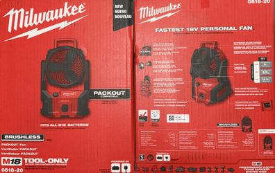 Milwaukee M18 Packout Fan. Tool Only. Model #0818-20. 