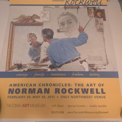 Remember Rockwell 2011 Poster Tacoma Art Museum 17x22" Mint Condition 
