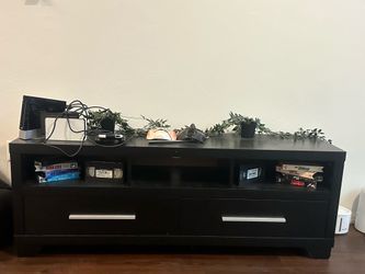 Black Wooden Entertainment Center / TV Stand