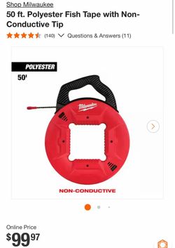 Milwaukee 50 ft. Polyester Fish Tape