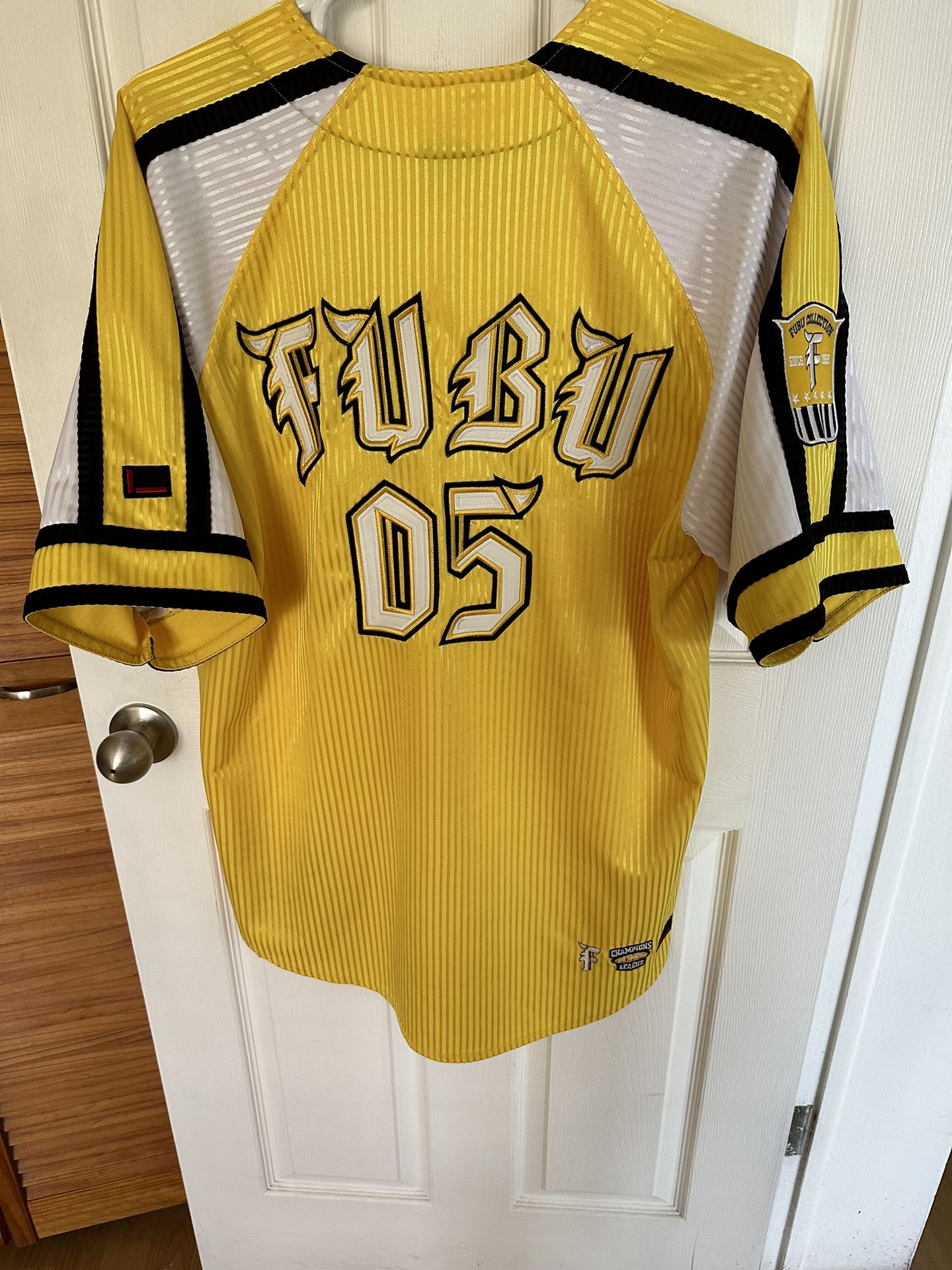 Vintage 90s Y2K FUBU Champions League Baseball Jersey 