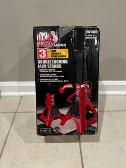 NEW Torin Big Red 3-Ton Double Locking Jack Stands