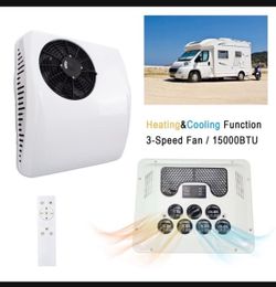 New in the box 12V RV Air Conditioner Kit 15000BTU Heat & Cool Rooftop Trailer Electric A/C Unit Fit For Motorhome RV 12V RV (E138)