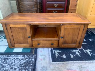 Rustic Wood Veneer Style TV Stand $90 OBO!