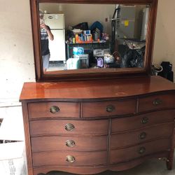 Antique mirror/dresser