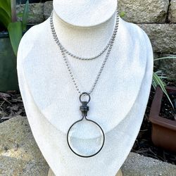 10 different necklaces, mostly vintage - some with matching clip on earrings