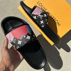 Black Lv Slides | Brand New 