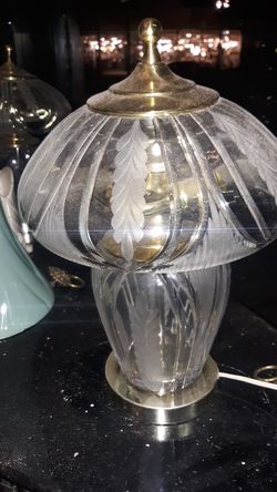 VINTAGE LEADED CRYSTAL GLASS LAMPS at C& G's ANTIQUE 1810 HEWITT AVE EVERETT,WA 98201