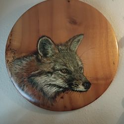 Artwork of Fox on Myrtlewood 